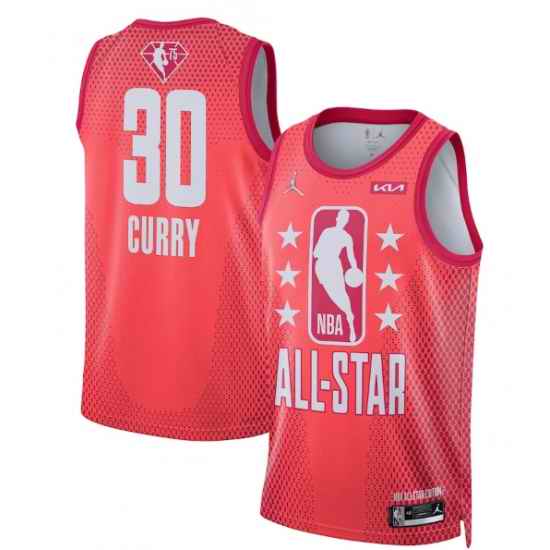 Men 2022 All Star #30 Stephen Curry Maroon Stitched Basketball Jersey