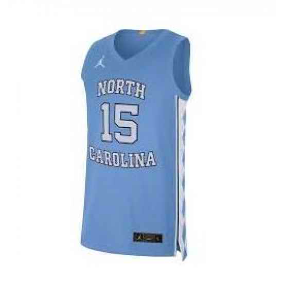 Men North Carolina Tar Heels Vince Carter #15 College Basketball Jersey Carolina Blue