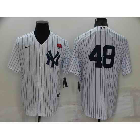 Men New York Yankees #48 Anthony Rizzo White Cool Base Stitched Baseball Jerseys