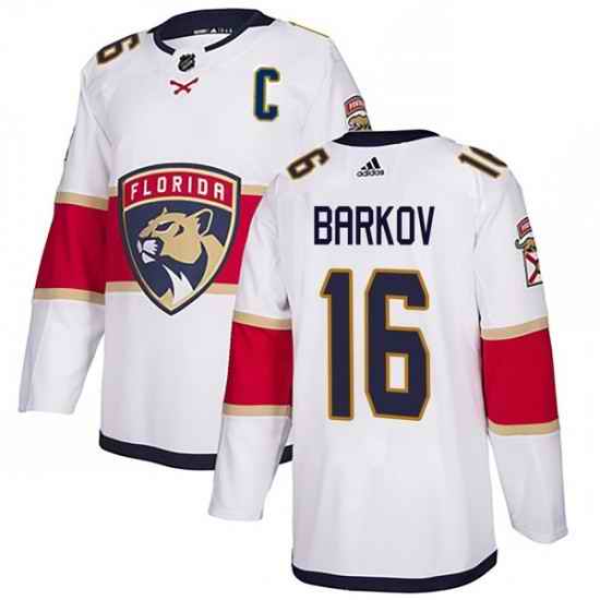 Men Florida Panthers #16 Aleksander Barkov White Stitched jersey