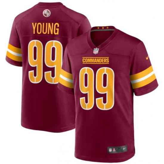 Youth Washington Commanders #99 Chase Young 2022 Burgundy Vapor Limited Stitched Jersey