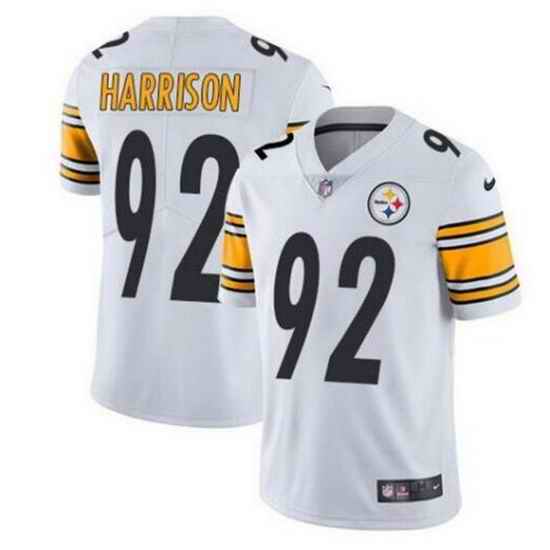 Youth Pittsburgh Steelers #92 James Harrison White Vapor Untouchable Limited Stitched Jersey