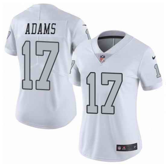 Women Las Vegas Raiders #17 Davante Adams White Color Rush Limited Stitched Jersey