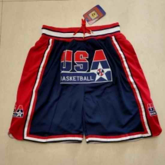 Men Team USA Blue Pocket Shorts