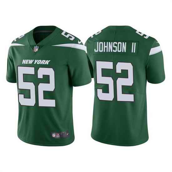 Men New York Jets #52 Jermaine Johnson II 2022 Green Vapor Untouchable Limited Stitched jersey