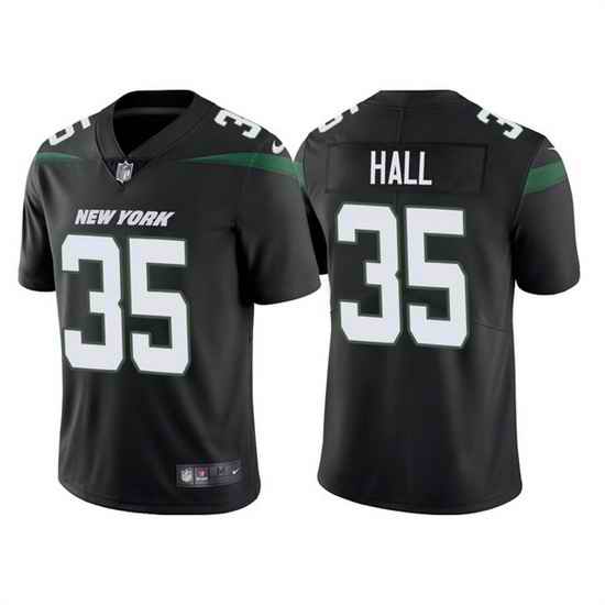 Men New York Jets #35 Breece Hall 2022 Black Vapor Untouchable Limited Stitched jersey