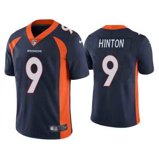 Men Denver Broncos #9 Kendall Hinton Navy Vapor Untouchable Limited Stitched Jersey