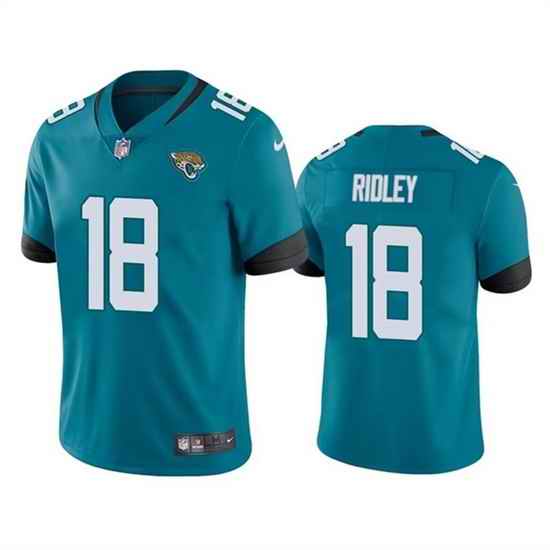 Men Jacksonville Jaguars #18 Calvin Ridley Teal Vapor Untouchable Limited Stitched Jersey