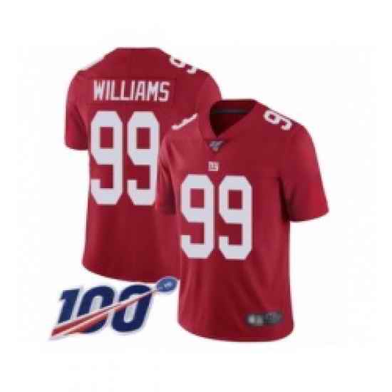 Men Nike New York Giants #99 Leonard Williams Red Vapor Untouchable Limited Jersey