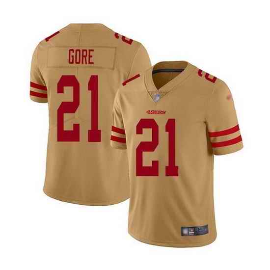 Men San Francisco 49ers #21 Frank Gore Golden Stitched jersey