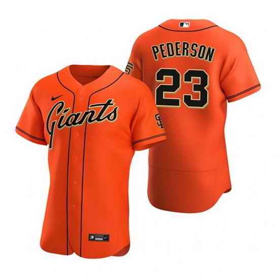 Men San Francisco Giants #23 Joc Pederson Orange Flex Base Stitched jersey