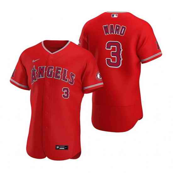 Men Los Angeles Angels #3 Waylor Ward Red Flex Base Stitched Jerse