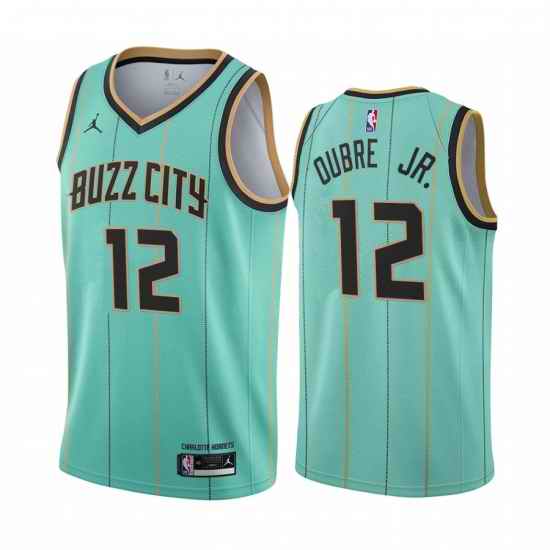 Nike Charlotte Hornets #12 Kelly Oubre Jr  Mint Green NBA Swingman 2020 21 City Edition Jersey