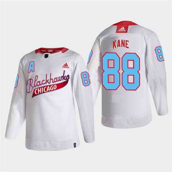 Men Chicago Blackhawks #88 Patrick Kane 2022 Community Night White Stitched jersey