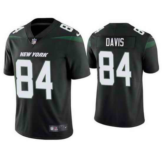 Youth New York Jets #84 Corey Davis Black Vapor Untouchable Limited Jersey