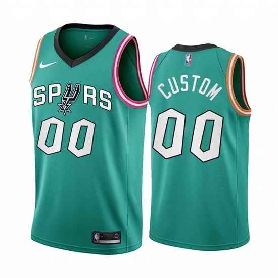 Men San Antonio Spurs Active Player Custom 2022 #23 Teal City Edition Stitched Jersey