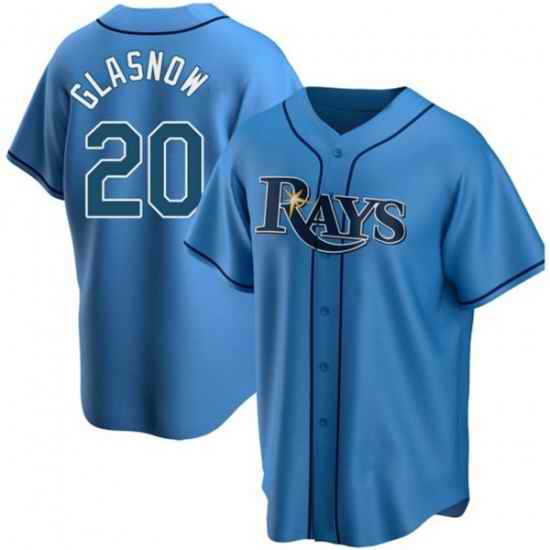 Men Tampa Bay Rays #20 Tyler Glasnow Blue Cool Base Stitched Baseball Jersey
