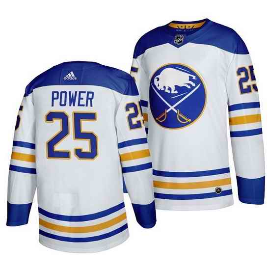 Men Buffalo Sabres #25 Owen Power White Stitched jersey