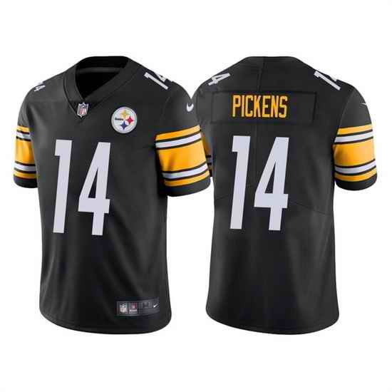 Men Pittsburgh Steelers #14 George Pickens Black Vapor Untouchable Limited Stitched Jersey
