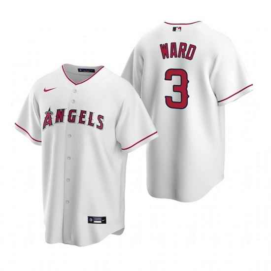 Men Los Angeles Angels #3 Waylor Ward White Cool Base Stitched Jerse