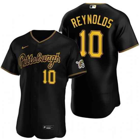 Men Pittsburgh Pirates #10 Bryan Reynolds Black Flex Base Stitched MLB Jerse