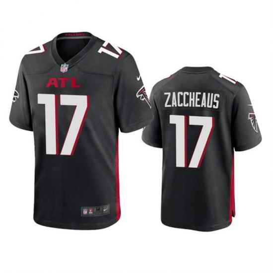 Men Atlanta Falcons #17 Olamide Zaccheaus Black Stitched Football Game Jersey