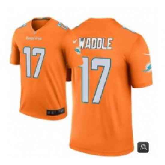 Youth Miami Dolphins #17 Jaylen Waddle Orange 2021 Vapor Untouchable Limited Stitched NFL Jersey