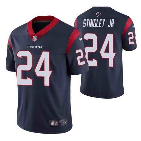 Men Houston Texans #24 Derek Stingley Jr Navy Vapor Untouchable Limited Stitched jersey