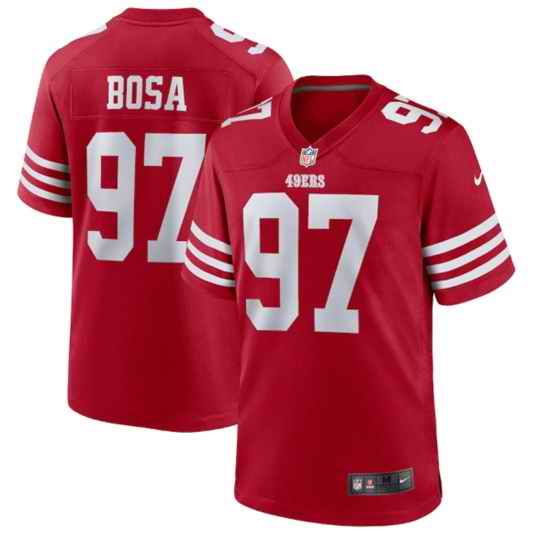 Men San Francisco 49ers #97 Nick Bosa 2022 New Scarlet Stitched Game Jersey