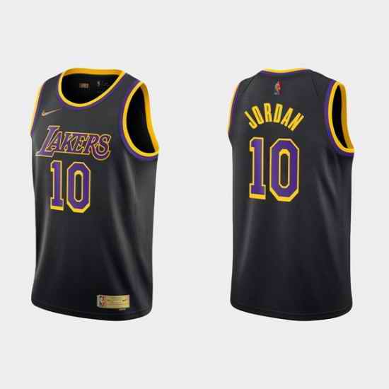 Men Los Angeles Lakers #10 Deandre Jordan Black Stitched Jersey