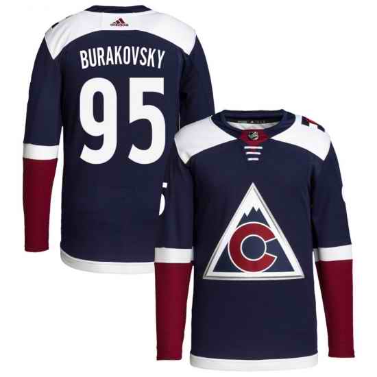 Adidas Colorado Avalanche #95 Andre Burakovsky Navy Alternate Authentic Stitched NHL Jersey95