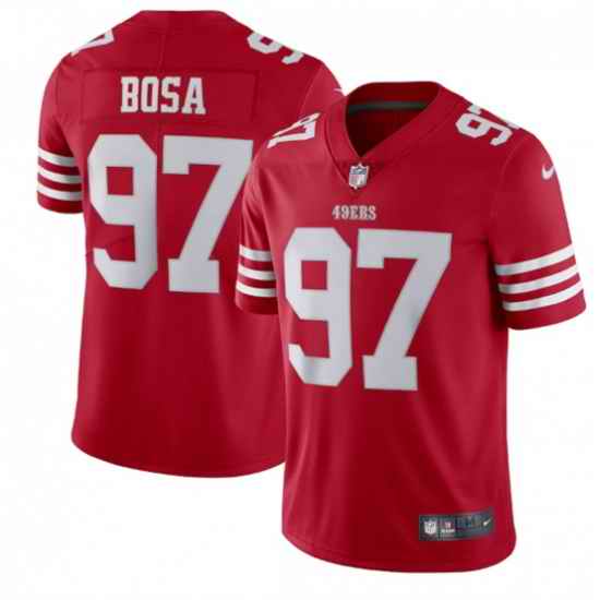 Men San Francisco 49ers #97 Nike Bosa 2022 New Scarlet Vapor Untouchable Stitched Football Jersey