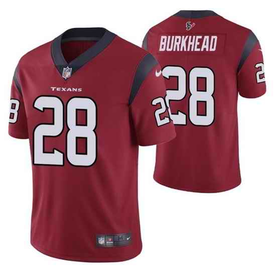 Men Houston Texans #28 Rex Burkhead Red Vapor Untouchable Limited Stitched Jersey