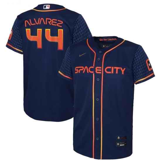 Men's Houston Astros #44 Yordan Alvarez Nike Navy 2022 City Connect Player Jersey