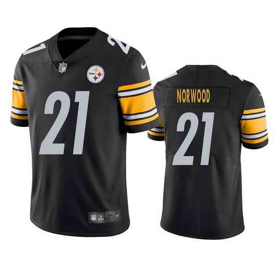 Men Pittsburgh Steelers #21 Tre Norwood Black Vapor Untouchable Limited Stitched Jersey