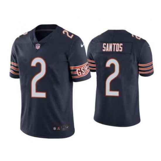 Men Chicago Bears #2 Cairo Santos Navy Vapor Untouchable Limited Stitched Jersey