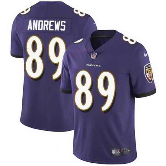 Youth Nike Baltimore Ravens #89 Mark Andrews Purple Vapor Untouchable Limited Jersey