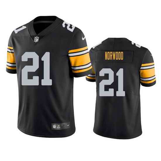 Men Pittsburgh Steelers #21 Tre Norwood Black Vapor Untouchable Limited Stitched Jerse