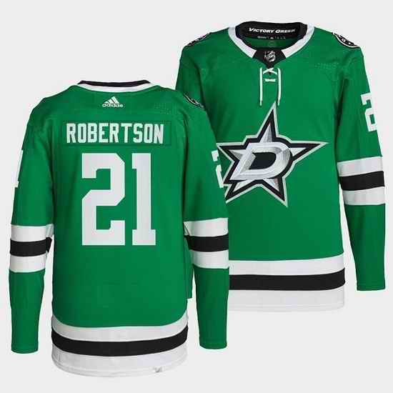 Men Dallas Stars #21 Jason Robertson Green Stitched jersey