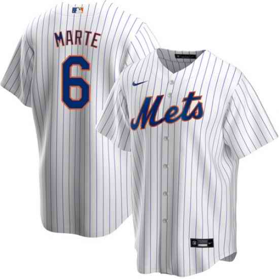 Men Nike New York Mets #6 Starling Marte White Cool Base Stitched MLB Jersey