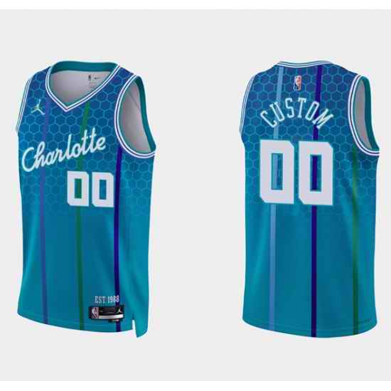 Men Women Youth Toddler Charlotte Hornets Active Player Custom 2021 #22 Blue 75th Anniversary City Edition Stitched Basketball Jersey