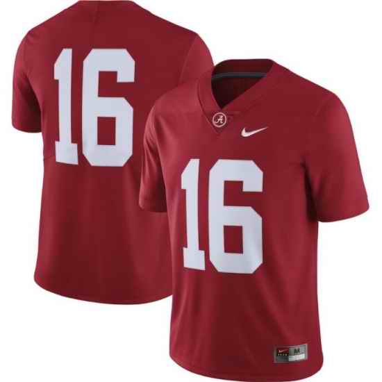 Men's Nike Alabama Crimson Tide NO. #16 Red NCAA Jersey