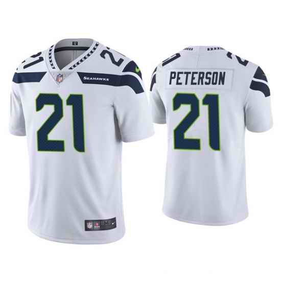 Men Seattle Seahawks #21 Adrian Peterson White Vapor Untouchable Limited Stitched Jersey