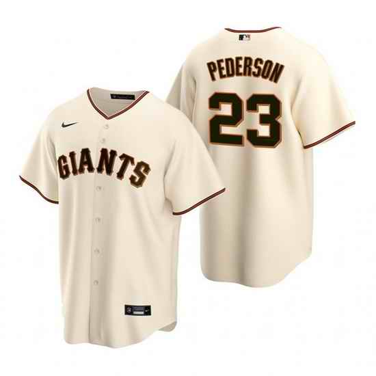 Men San Francisco New York Giants #23 Joc Pederson Cream Cool Base Stitched Jerse