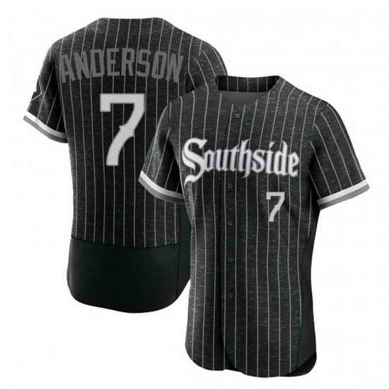 Men Chicago White Sox #7 Tim Anderson 2021 City Connect Flex Base Stitched jersey