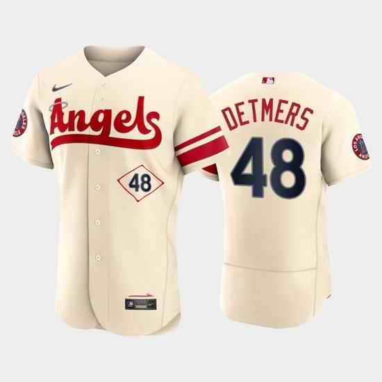 Men Los Angeles Angels #48 Reid Detmers 2022 Cream City Connect Flex Base Stitched Jerseys