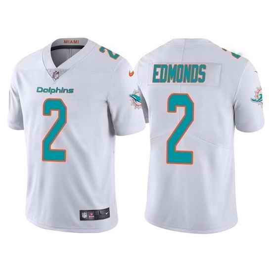 Men Miami Dolphins #2 Chase Edmonds White Vapor Untouchable Limited Stitched Football Jersey