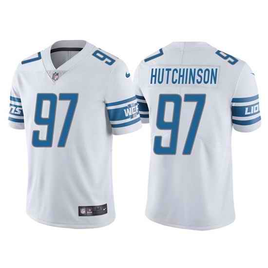 Men Detroit Lions #97 Aidan Hutchinson White NFL Draft Vapor Untouchable Limited Stitched Jersey