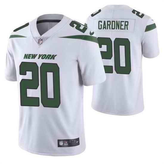 Men New York Jets #20 Ahmad Gardner 2022 White Vapor Untouchable Limited Stitched jersey
