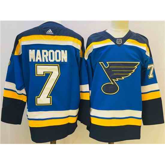 Men St  Louis Blues #7 Patrick Maroon Blue Winter Classic Stitched Jersey